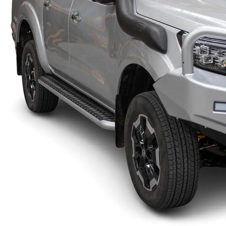 TJM Side Steps Modular Steel Sat Black 63mm | NISSAN NAVARA NP300 05/15-11/20